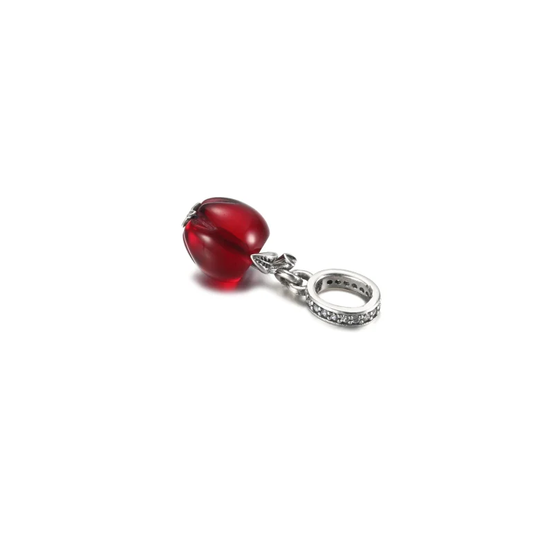 (image for) PANDORA Murano Glass Red Apple Dangle Charm - 799534C01 - View 4