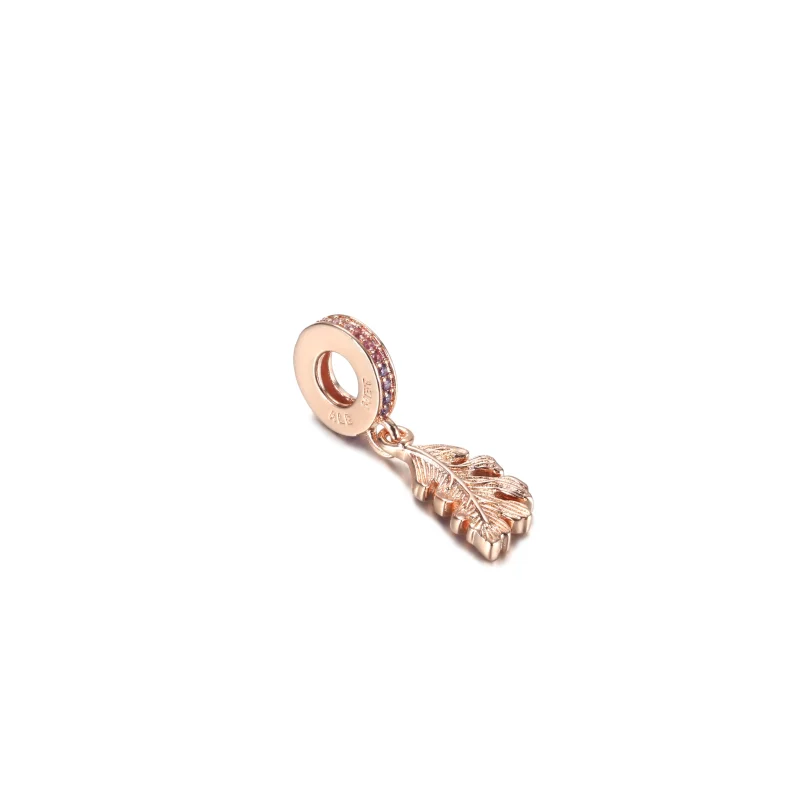 (image for) PANDORA Oak Leaf Dangle Charm - 789552C01 - View 3