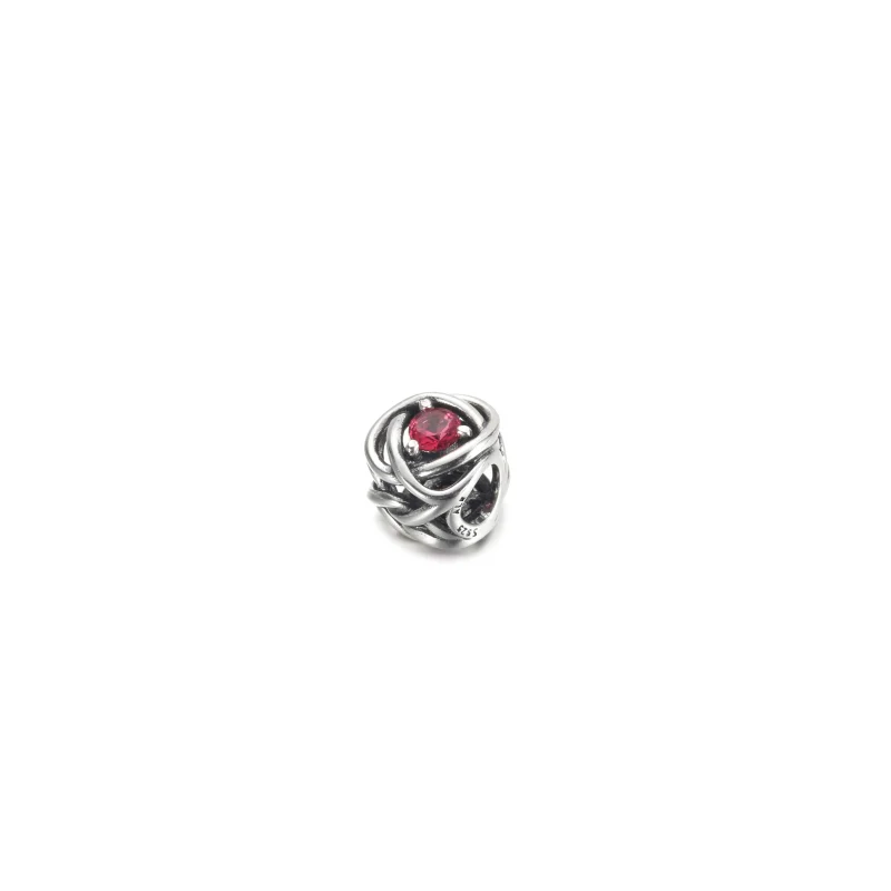 (image for) PANDORA October Pink Eternity Circle Charm - 790065C05 - View 2