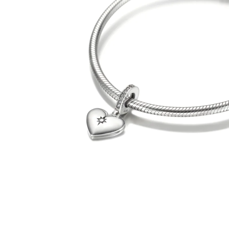 (image for) PANDORA Openable Heart Locket Dangle Charm - 799537C01 - View 5