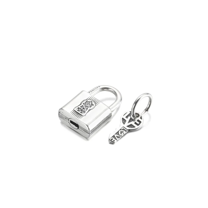 (image for) PANDORA Padlock and Key Dangle Charm - 790088C01 - View 2