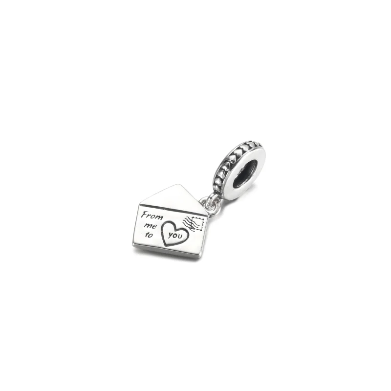 (image for) PANDORA Pansy Flower Envelope Dangle Charm - 790787C01 - View 3