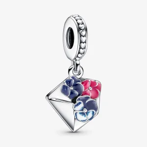 (image for) PANDORA Pansy Flower Envelope Dangle Charm - 790787C01