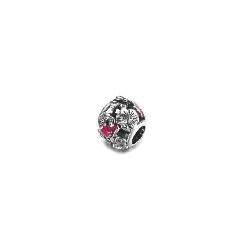 (image for) PANDORA Pansy Flower Friends Charm - 790759C01 - View 3