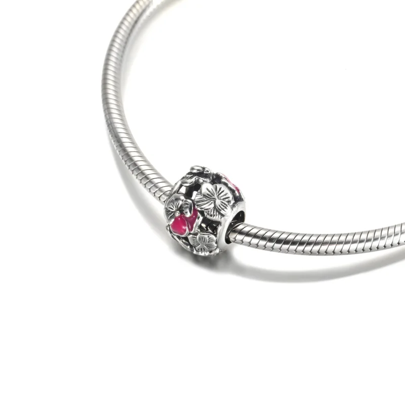 (image for) PANDORA Pansy Flower Friends Charm - 790759C01 - View 4