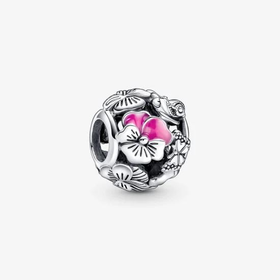 (image for) PANDORA Pansy Flower Friends Charm - 790759C01