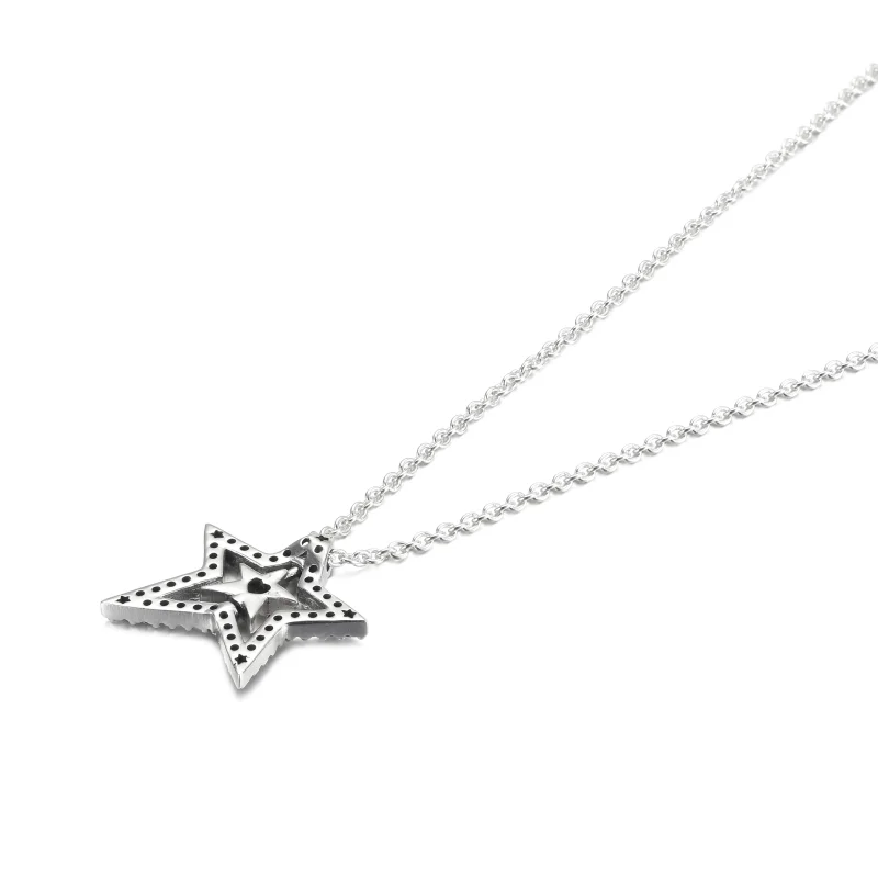 (image for) PANDORA Pavé Asymmetric Star Collier Necklace - 390020C01 - View 3