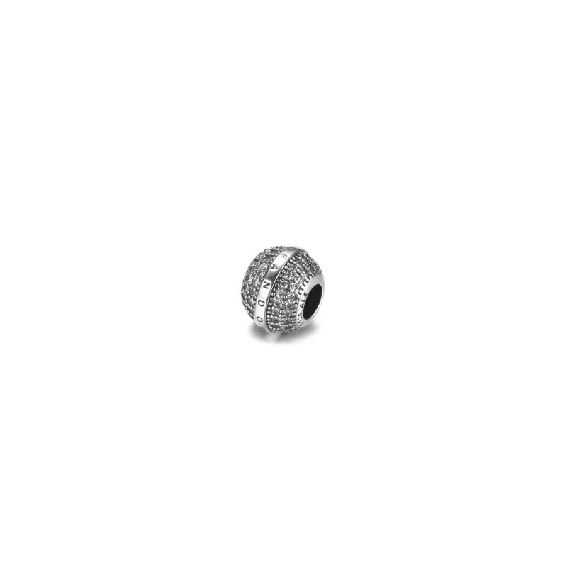 (image for) PANDORA Pave & Logo Charm - 799489C01 - View 2