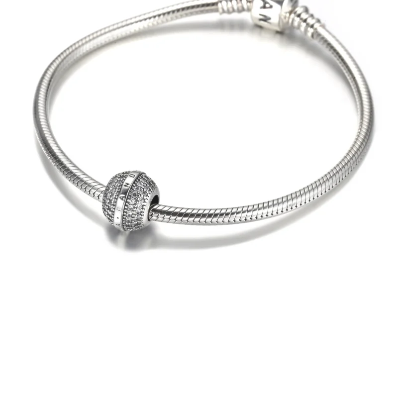 (image for) PANDORA Pave & Logo Charm - 799489C01 - View 5