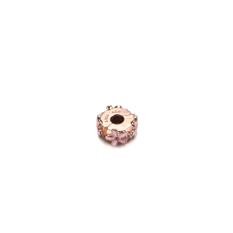 (image for) PANDORA Pink Daisy Spacer Clip Charm - 788809C01 - View 3