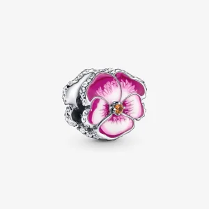(image for) PANDORA Pink Pansy Flower Charm - 790777C01