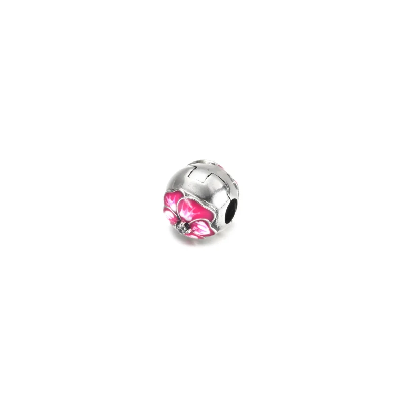(image for) PANDORA Pink Pansy Flower Clip Charm - 790772C01 - View 2