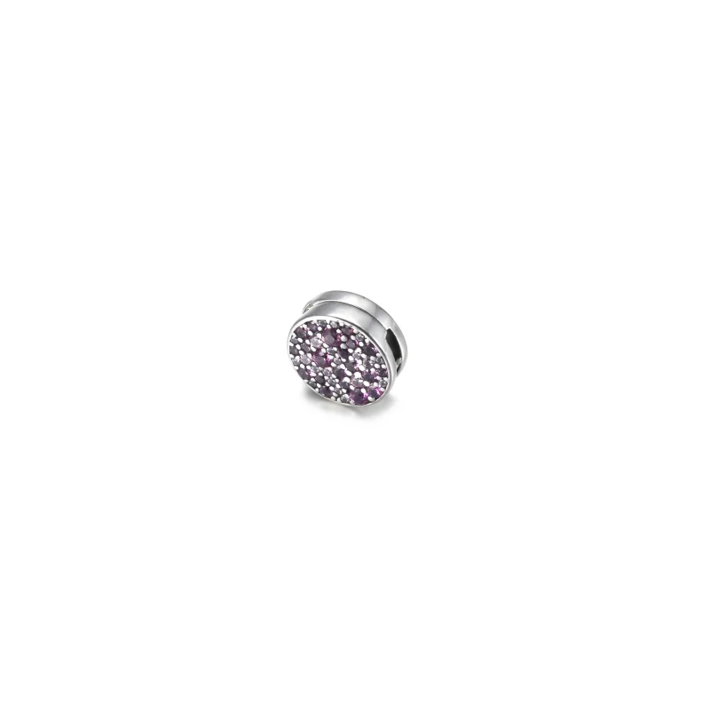 (image for) PANDORA Pink Pavé Clip Charm - 799362C01 - View 2