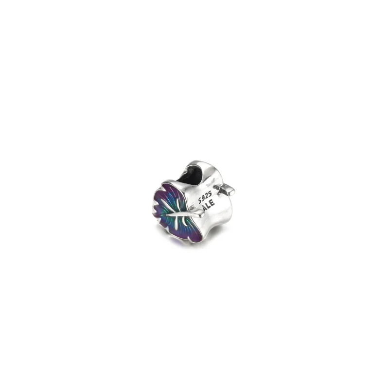(image for) PANDORA Purple & Green Leaf Charm - 799542C01 - View 5