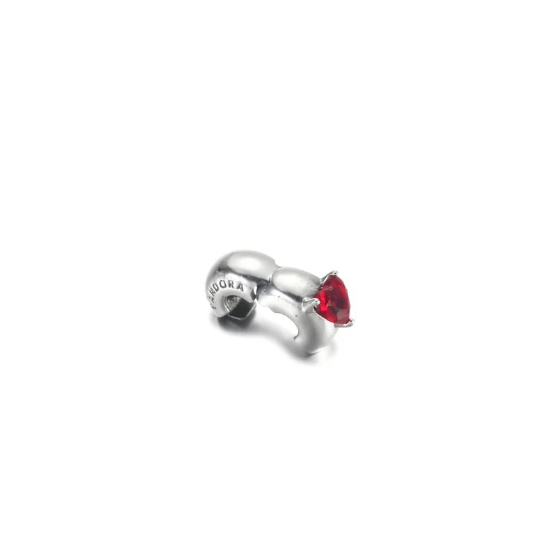 (image for) PANDORA Red Heart Solitaire Clip Charm - 799203C01 - View 3
