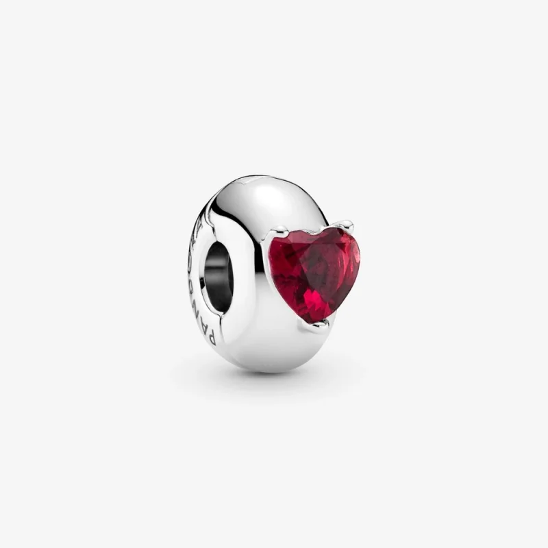 (image for) PANDORA Red Heart Solitaire Clip Charm - 799203C01 - Product Image