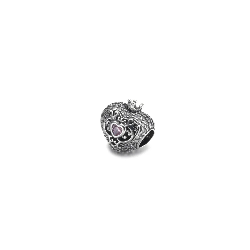 (image for) PANDORA Regal Crown & Heart Charm - 790763C01 - View 2