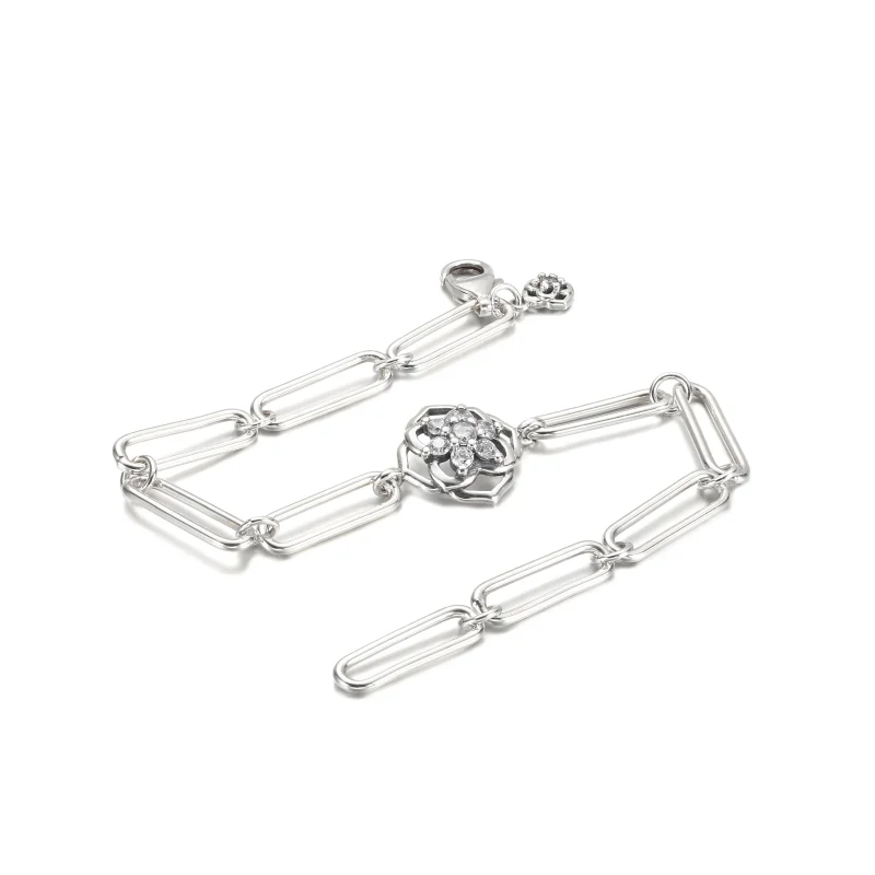 (image for) PANDORA rose petals link bracelet - 599409C01 - View 6