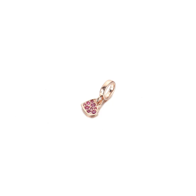 (image for) PANDORA Royal Purple Pavé Tilted Heart Dangle Charm - 789404C03 - View 2