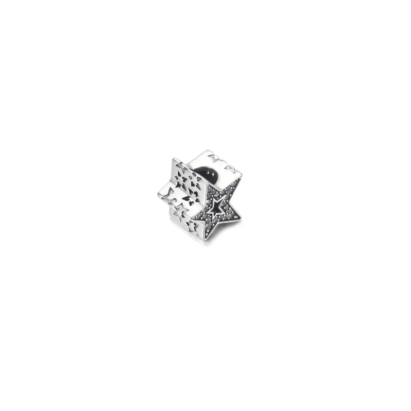 (image for) PANDORA Sparkling Asymmetric Star Charm - 790016C01 - View 3