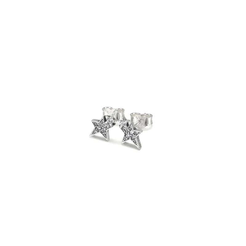 (image for) PANDORA Sparkling Asymmetric Stars Stud Earrings - 290012C01 - View 2