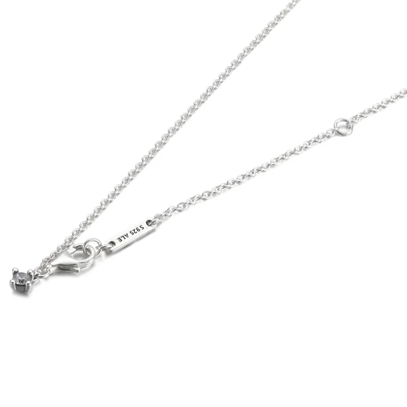 (image for) PANDORA Sparkling Collier Round & Square Pendant Necklace - 390048C01 - View 4