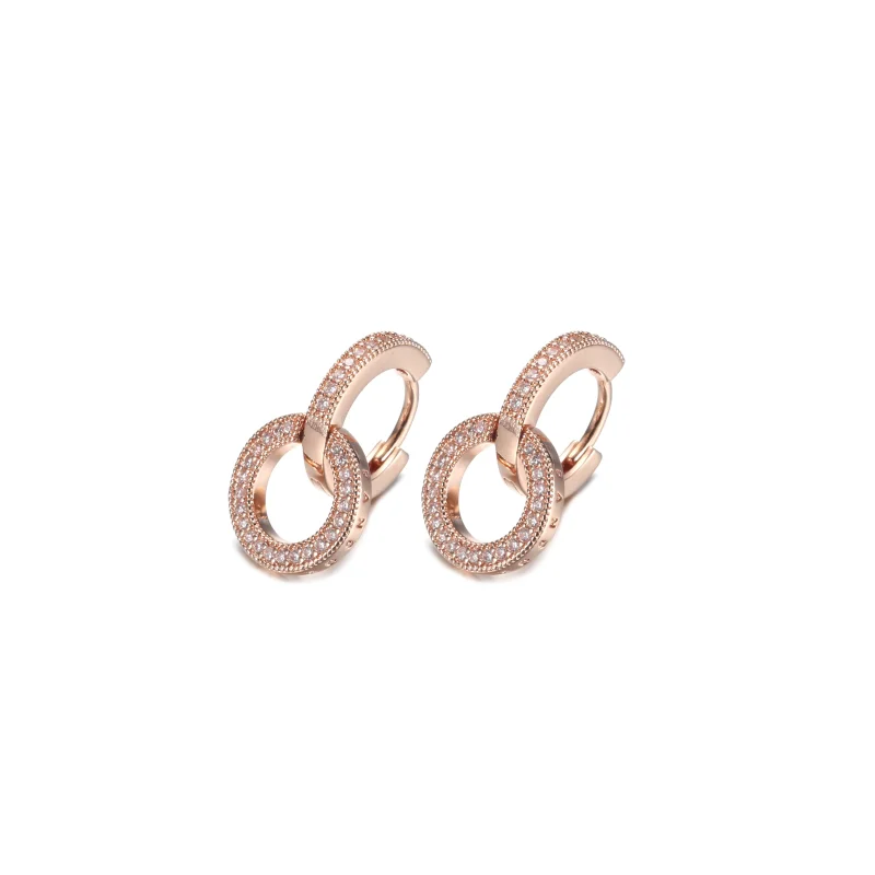 (image for) PANDORA Sparkling Double Hoop Earrings - 289052C01 - View 4