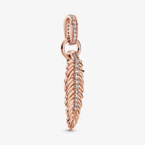 (image for) PANDORA Sparkling Feather Dangle Charm - 789550C01