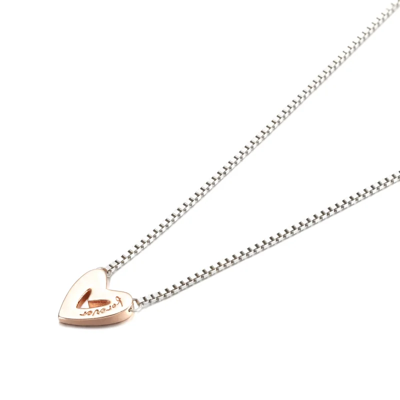 (image for) PANDORA Sparkling Freehand Heart Necklace - 380089C01 - View 3