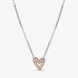 (image for) PANDORA Sparkling Freehand Heart Necklace - 380089C01