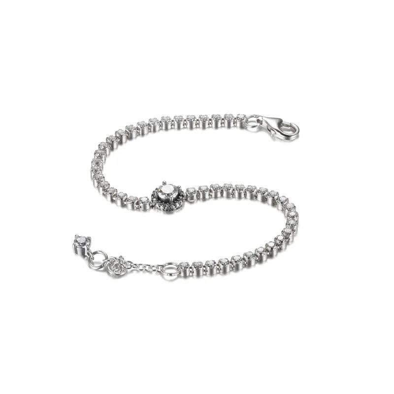 (image for) PANDORA Sparkling Halo Tennis Bracelet - 599416C01 - View 3