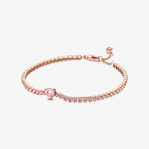 (image for) PANDORA Sparkling Heart Tennis Bracelet - 580041C01