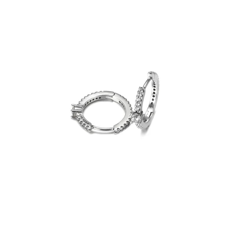 (image for) PANDORA Sparkling Hoop Earrings - 299406C01 - View 5