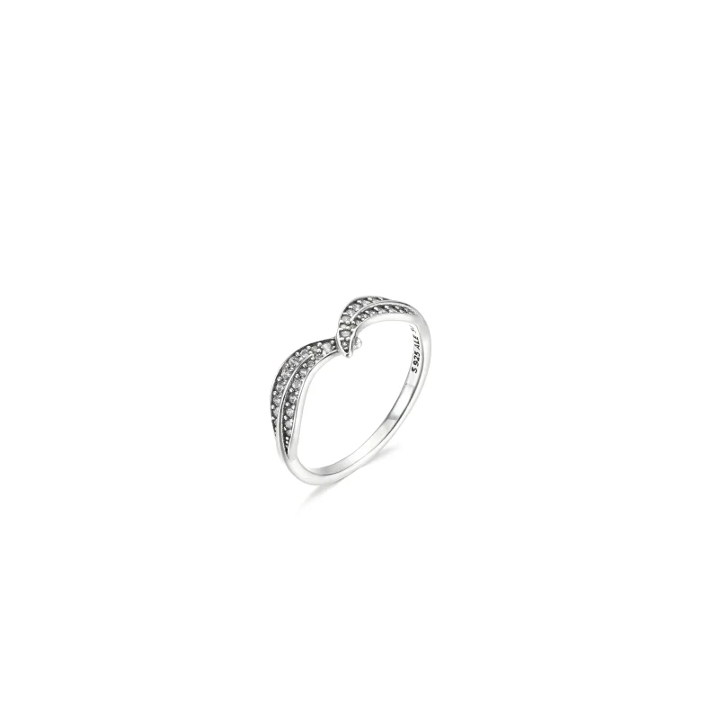 (image for) PANDORA Sparkling Leaves Ring - 199533C01 - View 2