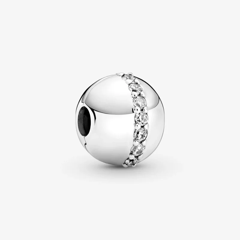 (image for) PANDORA Sparkling Line Clip Charm - 799403C01 - Product Image
