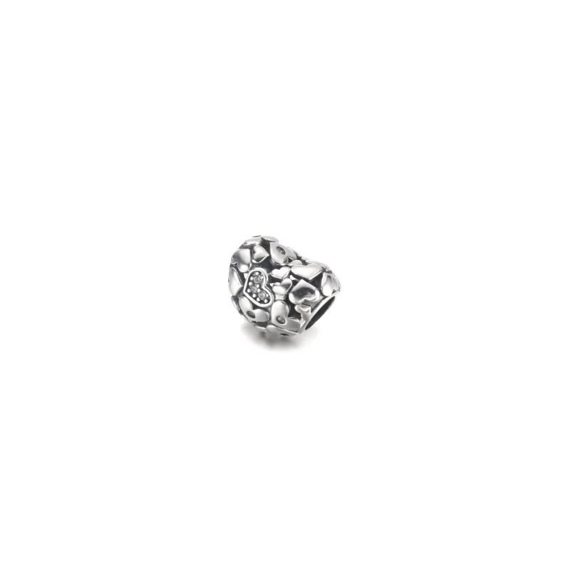 (image for) PANDORA Sparkling Openwork Heart Charm - 791061C01 - View 2
