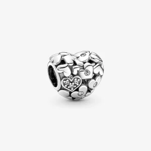 (image for) PANDORA Sparkling Openwork Heart Charm - 791061C01