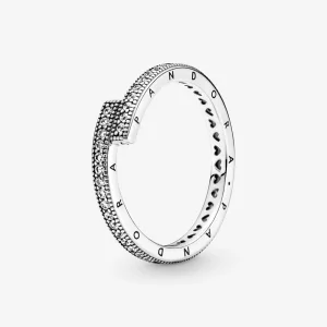 (image for) PANDORA Sparkling Overlapping Ring - 199491C01
