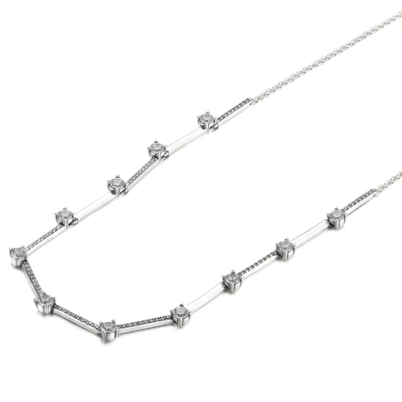 (image for) PANDORA Sparkling Pavé Collier Bars Necklace - 390059C01 - View 2