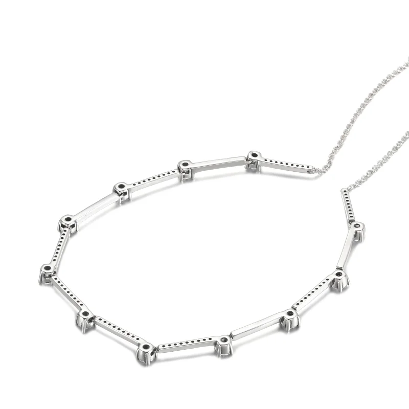 (image for) PANDORA Sparkling Pavé Collier Bars Necklace - 390059C01 - View 4