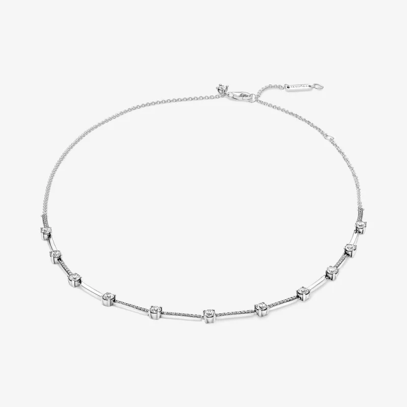 (image for) PANDORA Sparkling Pavé Collier Bars Necklace - 390059C01 - Product Image