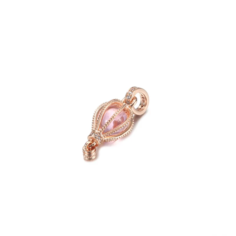 (image for) PANDORA Sparkling Pink Hot Air Balloon Dangle Charm - 789434C01 - View 2