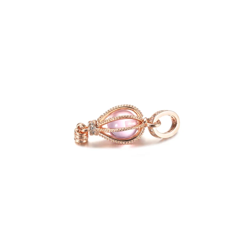 (image for) PANDORA Sparkling Pink Hot Air Balloon Dangle Charm - 789434C01 - View 4