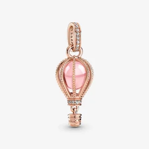 (image for) PANDORA Sparkling Pink Hot Air Balloon Dangle Charm - 789434C01