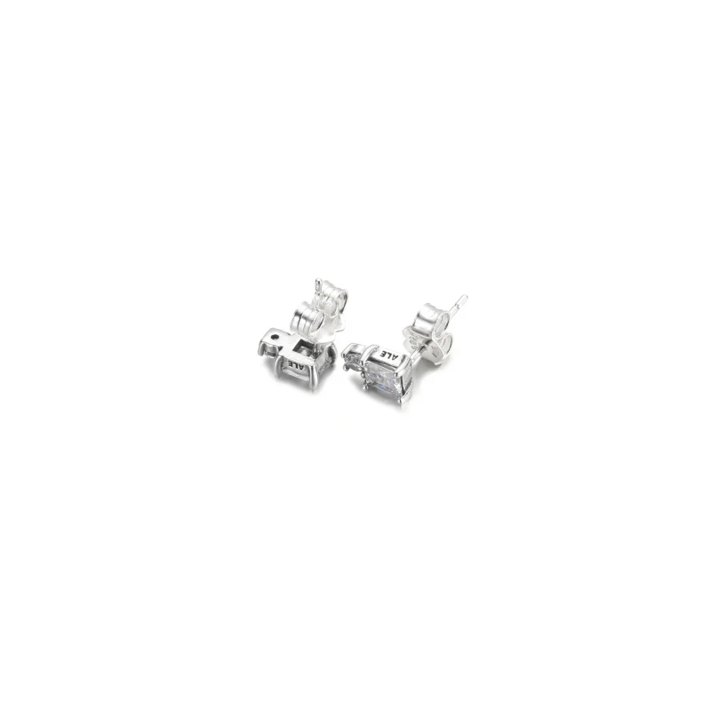 (image for) PANDORA Sparkling Round & Square Earrings - 290036C01 - View 5