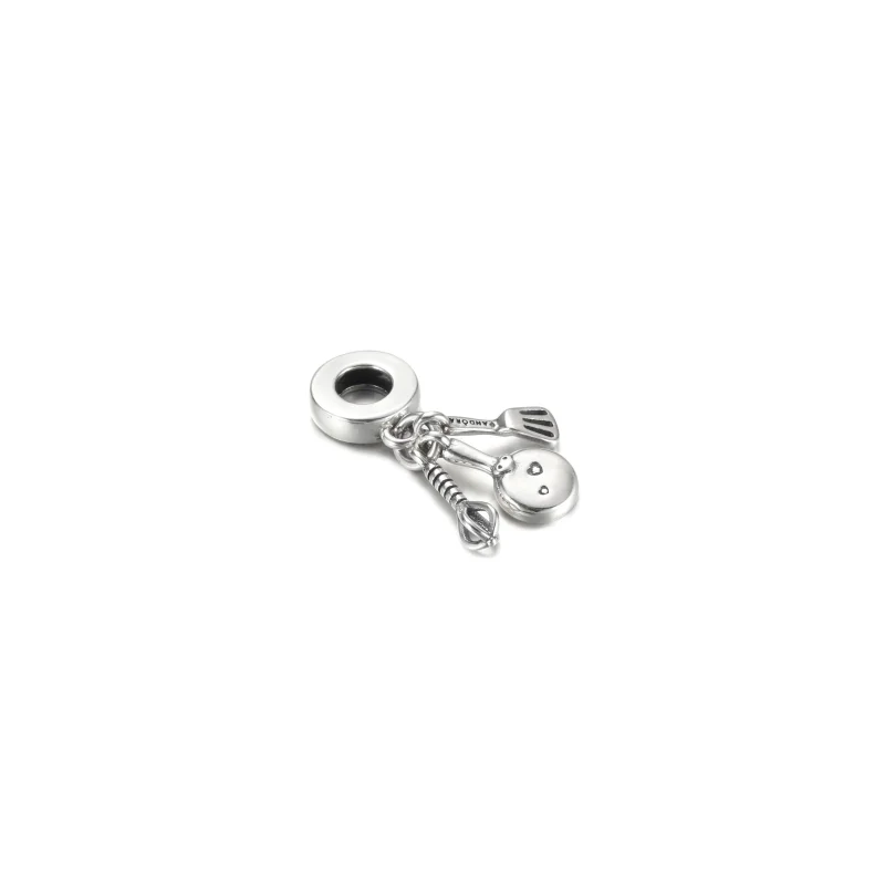 (image for) PANDORA Spatula, Frying Pan & Whisk Dangle Charm - 799531C01 - View 3