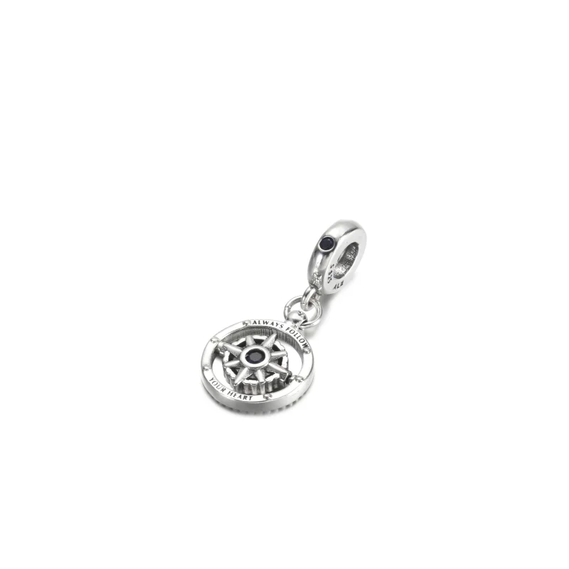 (image for) PANDORA Spinning Compass Dangle Charm - 790099C01 - View 2
