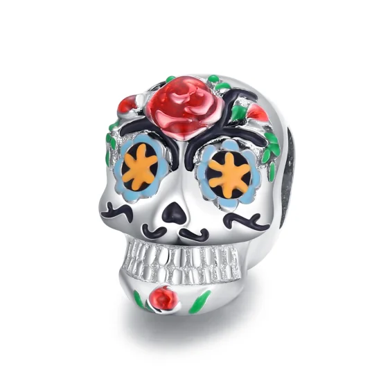 (image for) Pandora Style Shine Halloween Skull Charm - BSC326