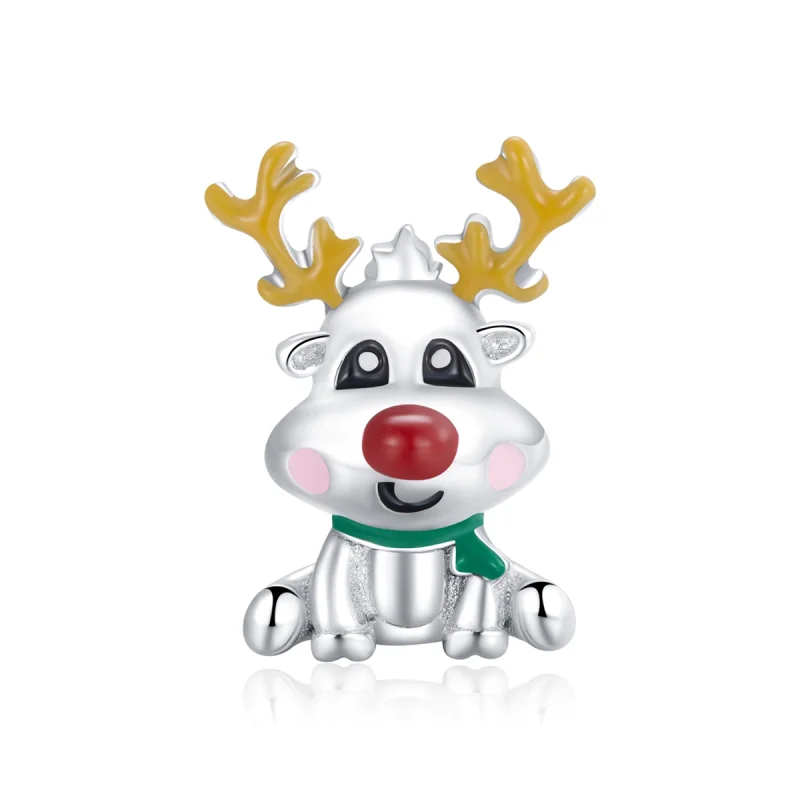 (image for) Pandora Style Silver a budding reindeer Charm - BSC375 - Product Image