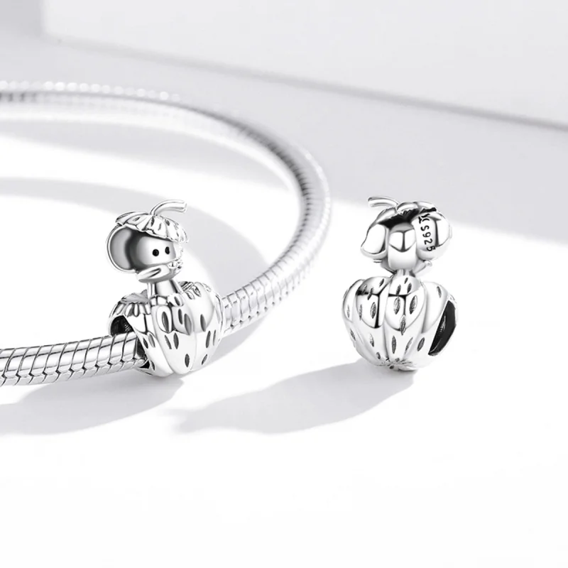 (image for) Pandora Style Silver A rat that steals pumpkins Charm - SCC1927 - View 4